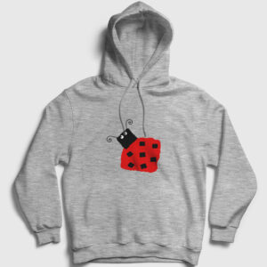 Uğur Böceği Kapşonlu Sweatshirt gri kırçıllı