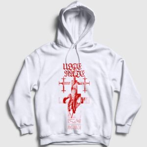 Unbroken Metal Ulcerate Kapşonlu Sweatshirt Beyaz