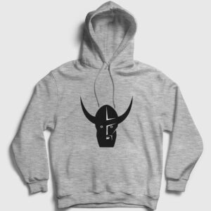 Viking Fighter Kapşonlu Sweatshirt gri kırçıllı
