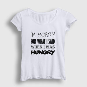 When I Was Hungry Kadın Tişört beyaz