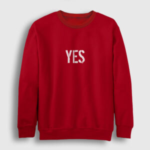 Yes Sweatshirt kırmızı