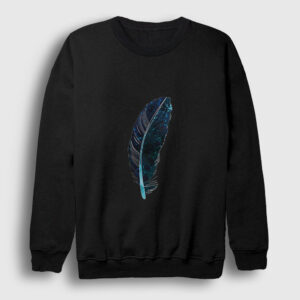 Yeşil Kuş Tüyü Sweatshirt siyah
