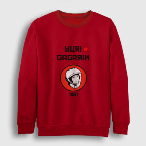 Yuri Gagarin Sweatshirt kırmızı